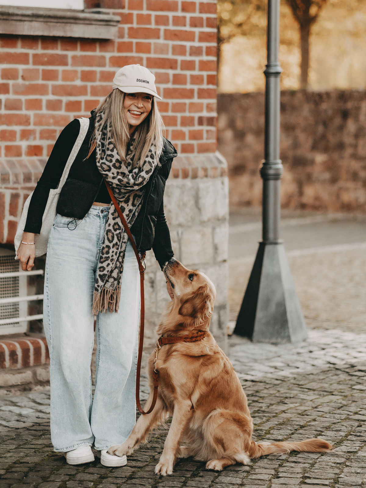 Fettleder-Zugstopphalsband Brida geflochten