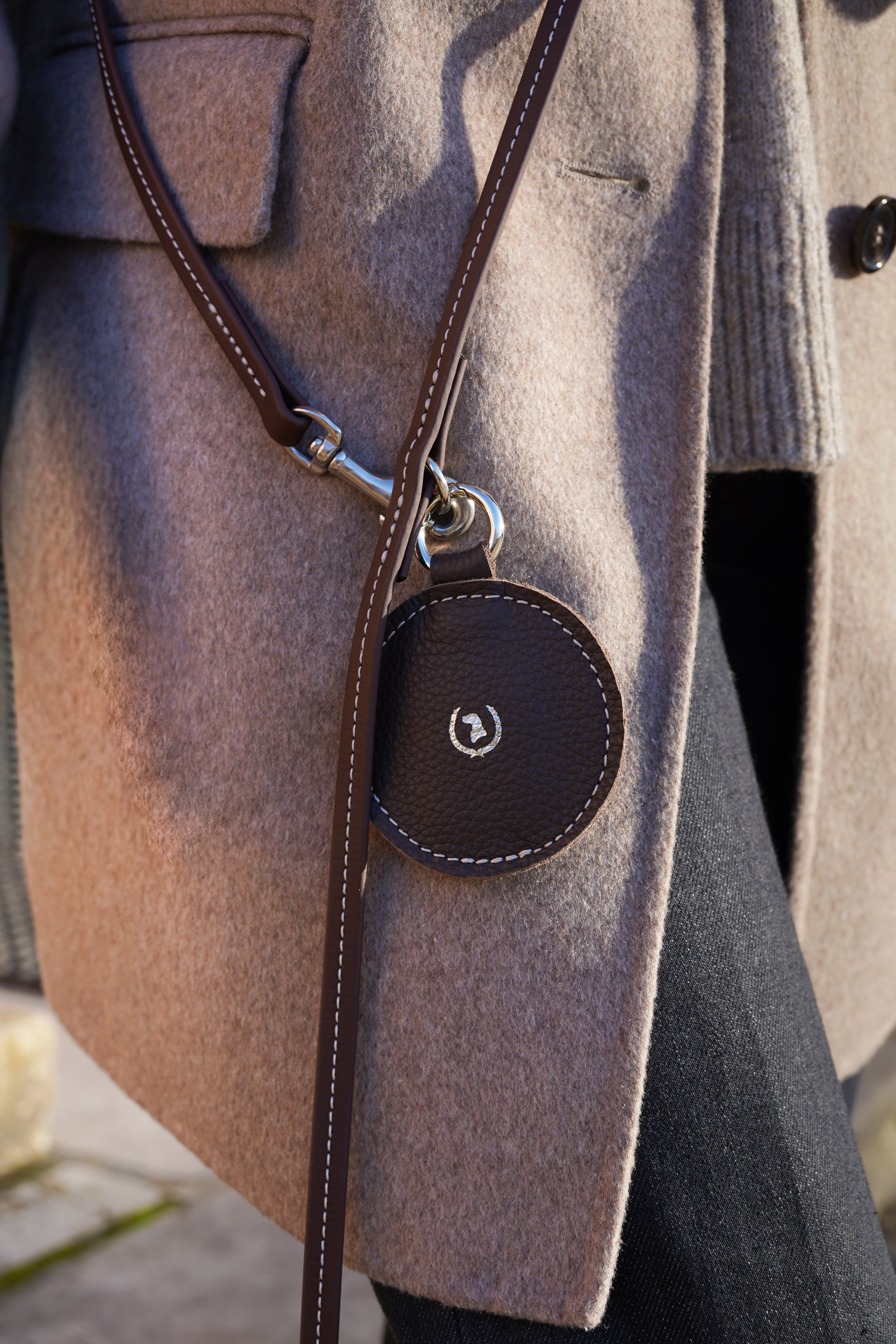 <transcy>Fat leather key ring small</transcy>
