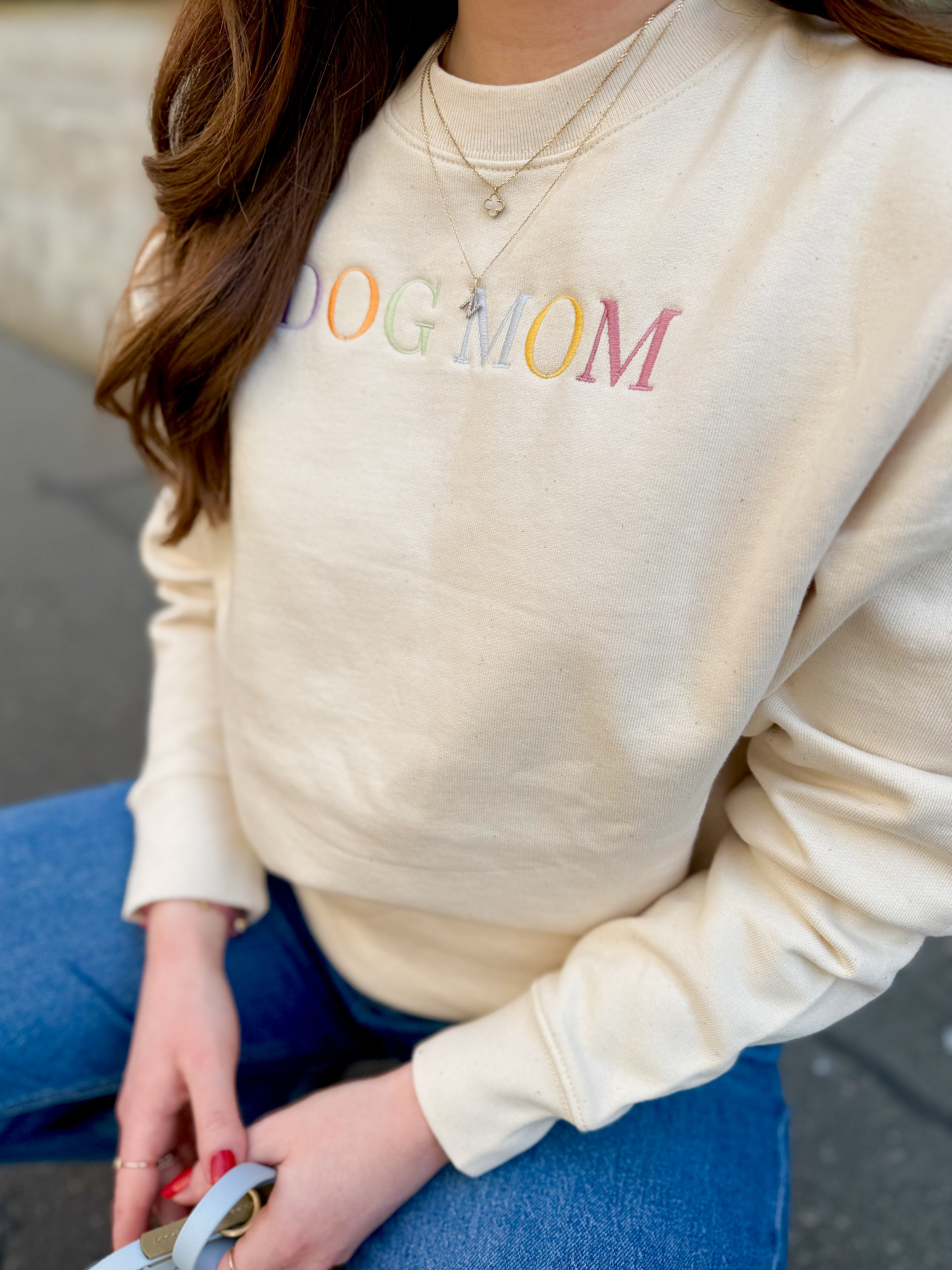 ''DOG MOM'' Sweater