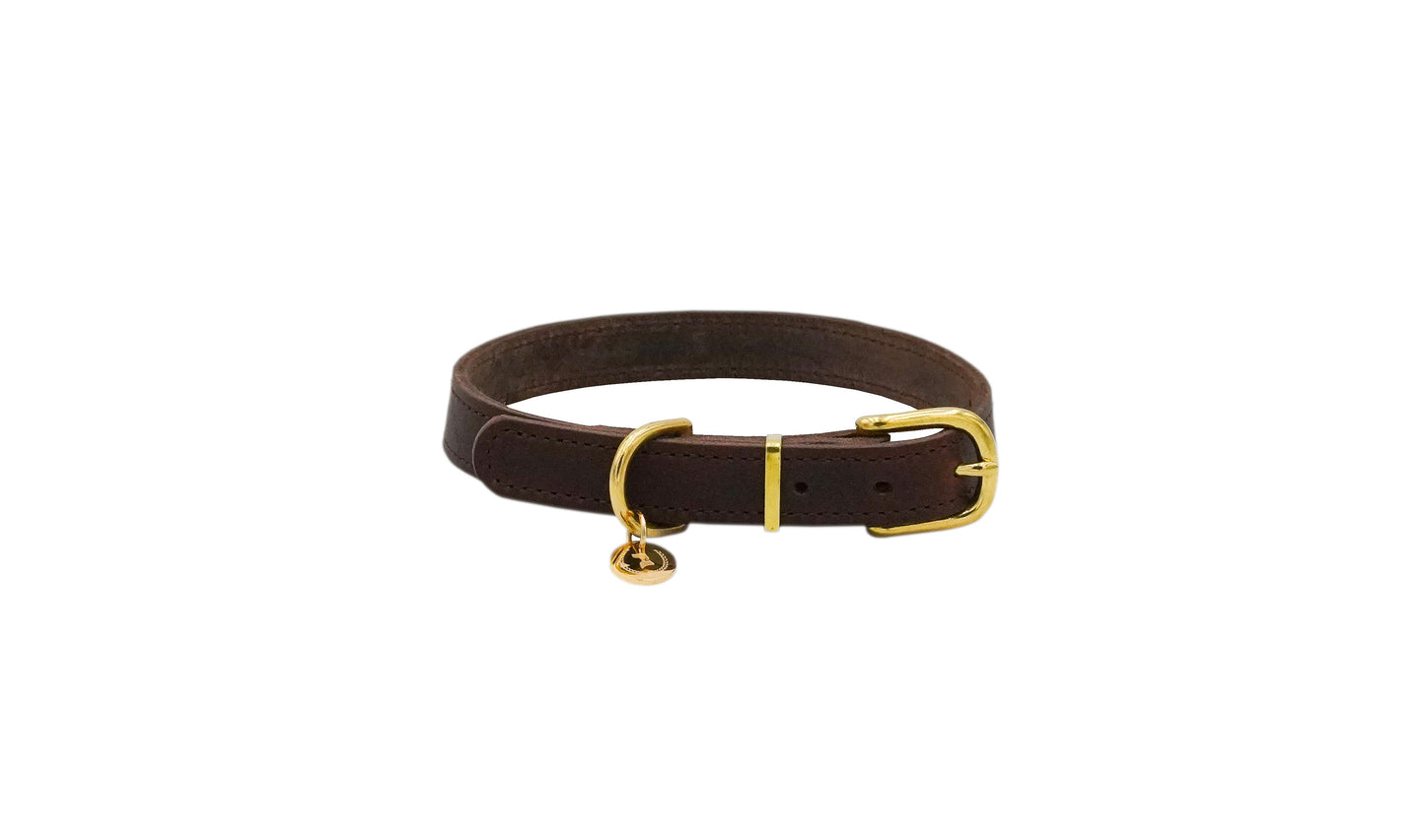 Fettlederhalsband Classic