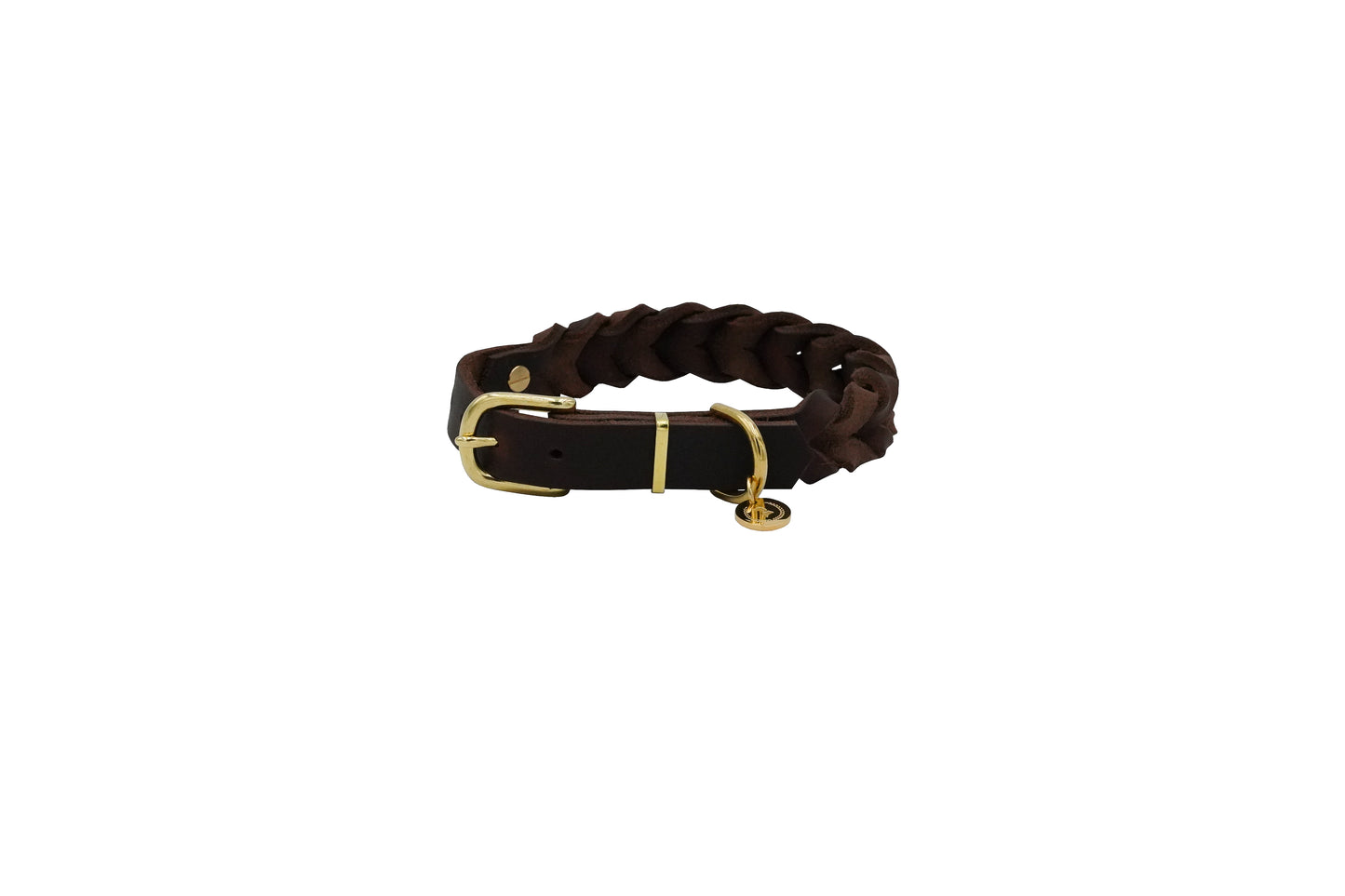 Fettlederhalsband geflochten