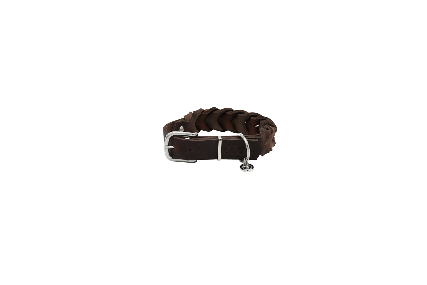 Fettlederhalsband geflochten