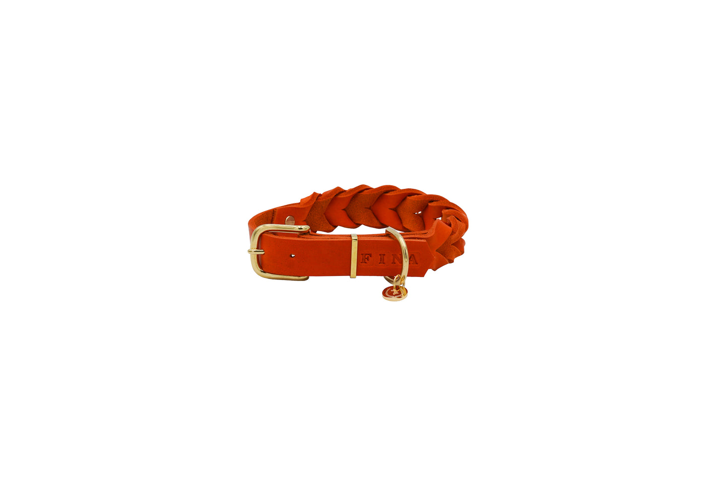 Fettlederhalsband geflochten