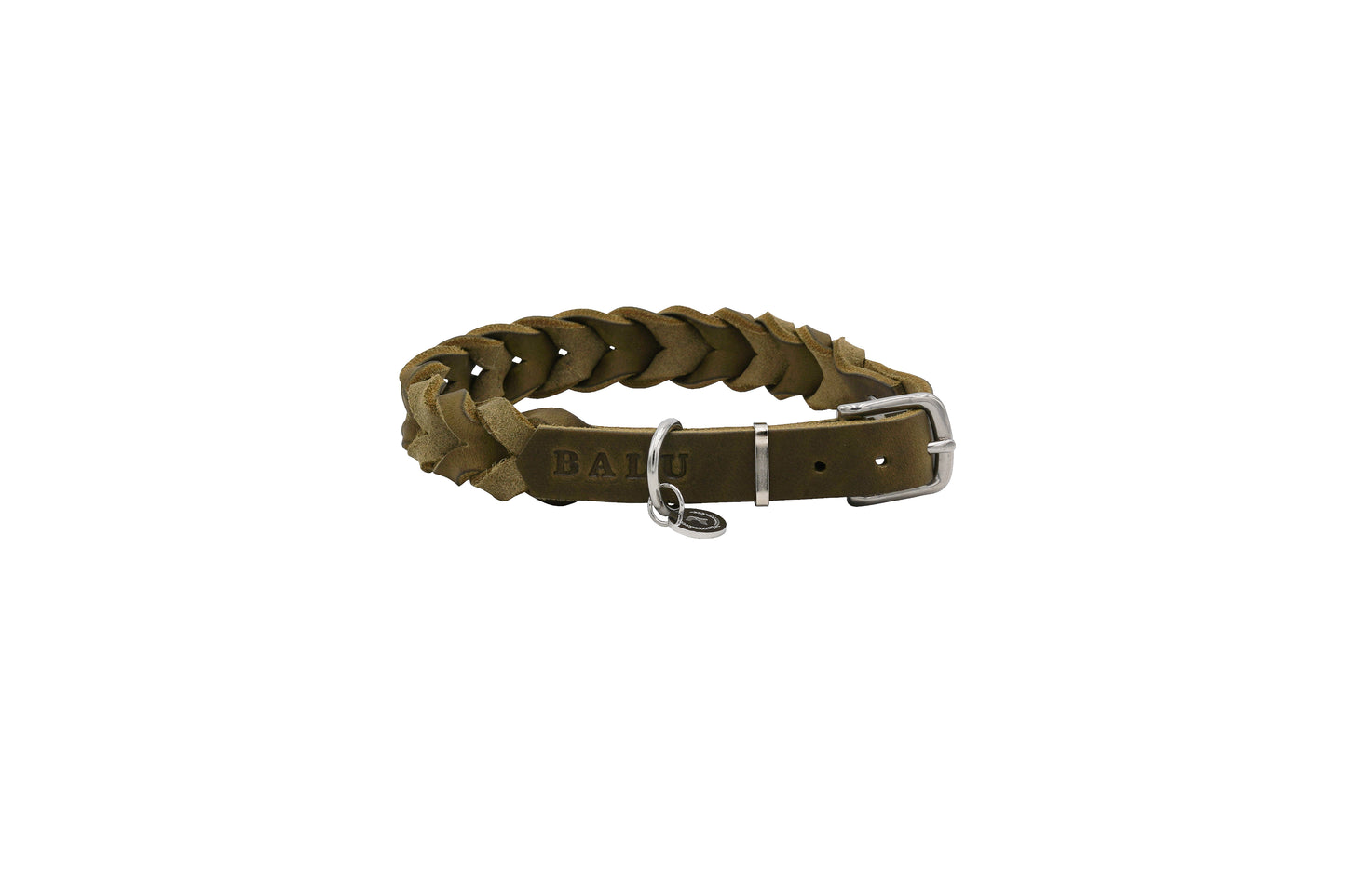Fettlederhalsband geflochten