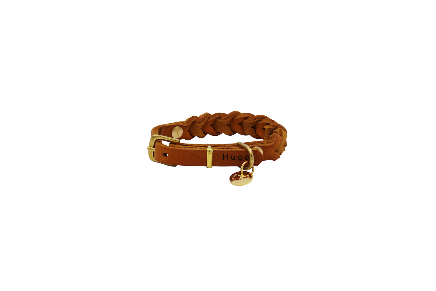 Fettlederhalsband geflochten
