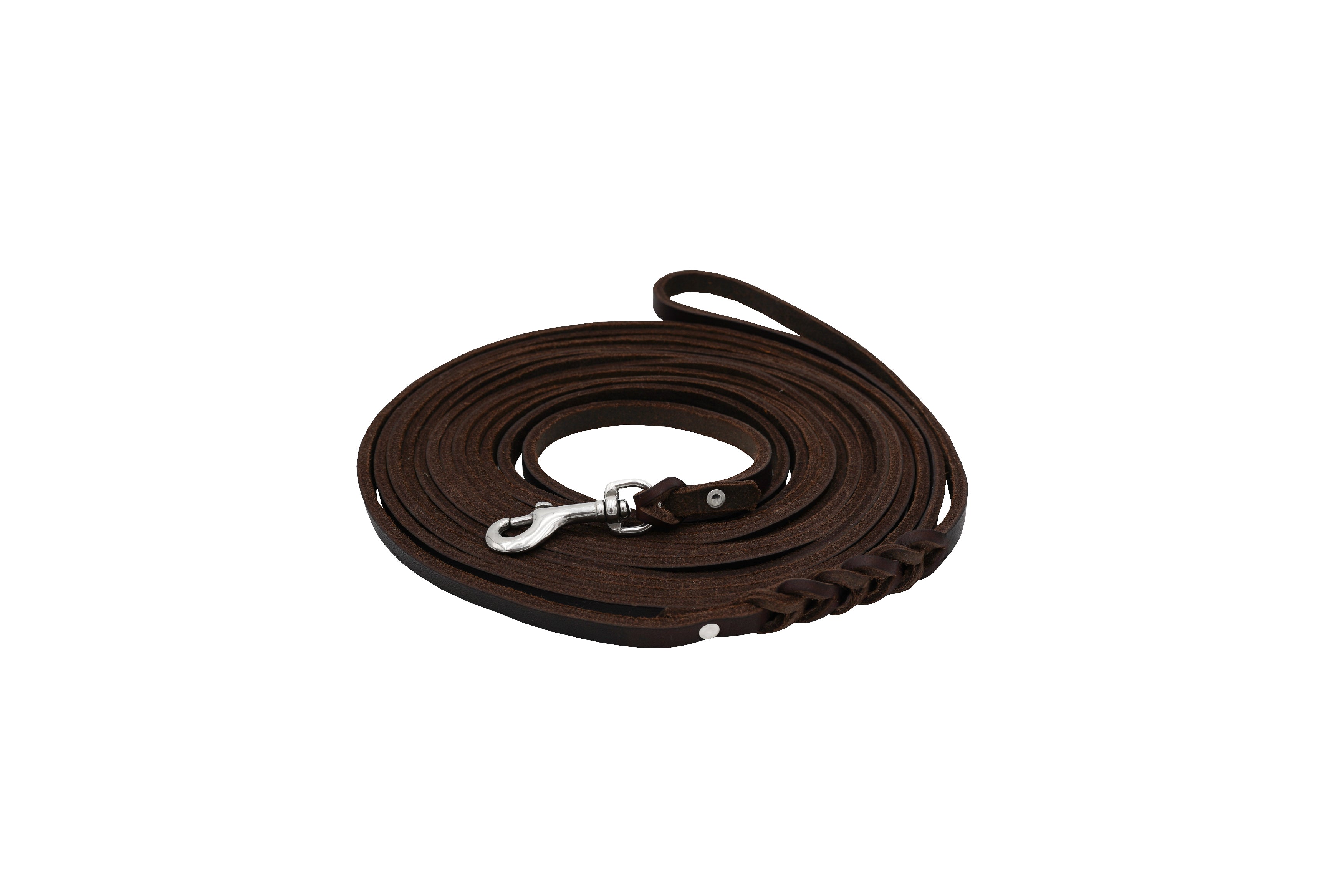 Fettleder-Schleppleine mit Handschlaufe individuell