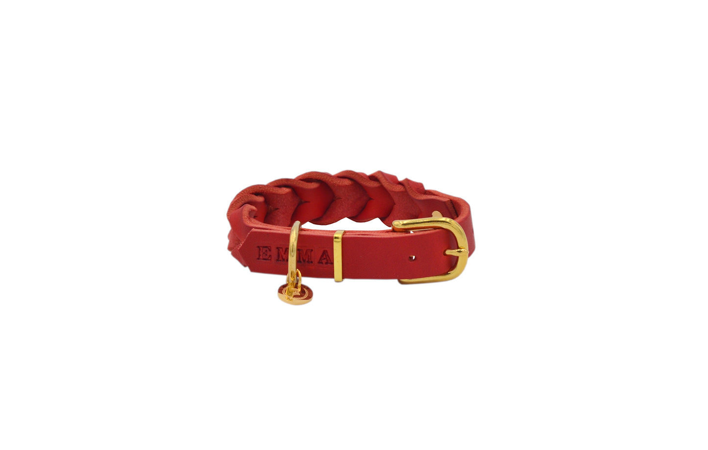 Fettlederhalsband geflochten