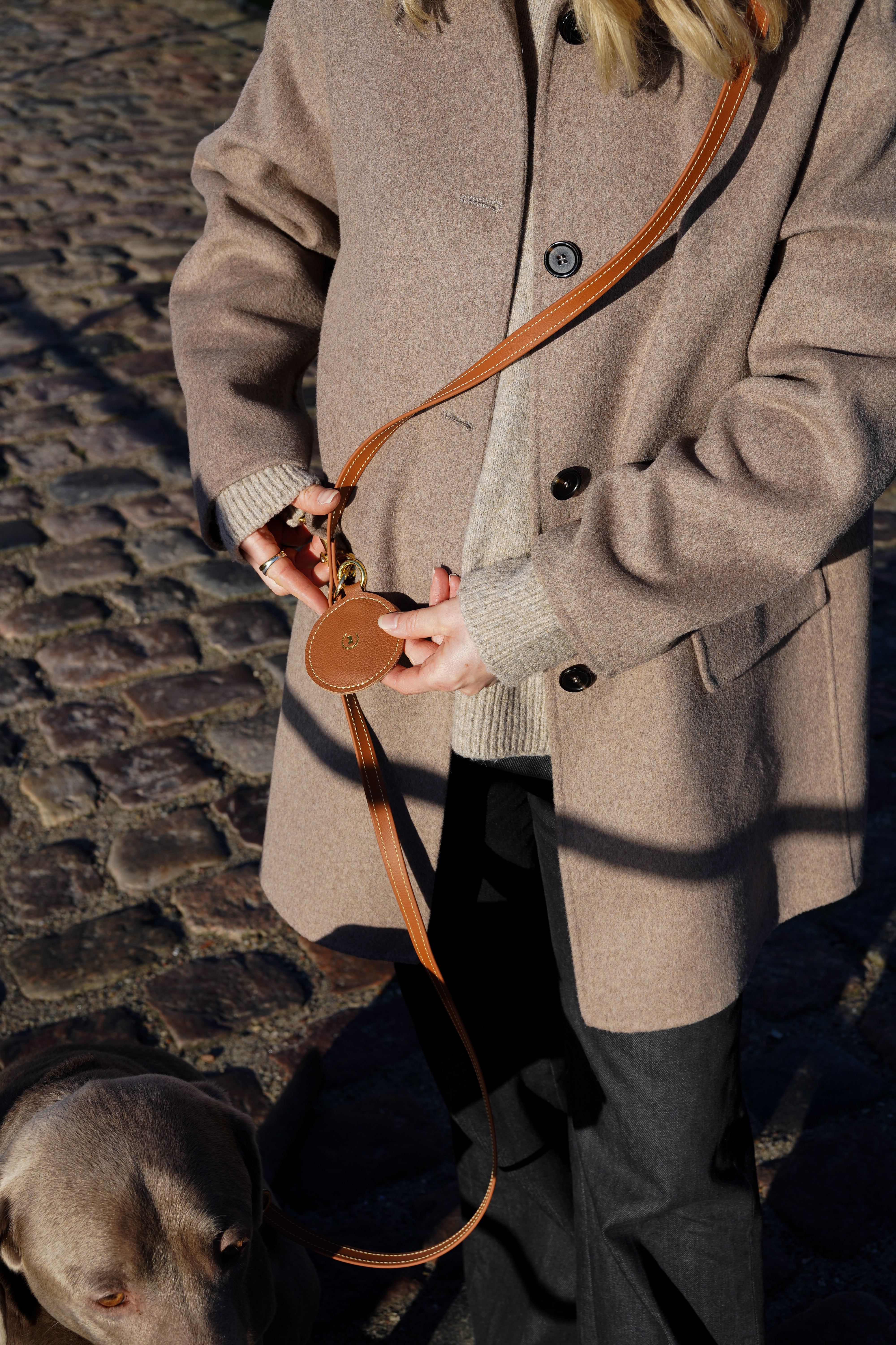 <transcy>Fat leather key ring small</transcy>